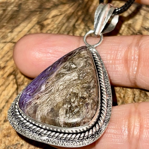Purple Charoite Pendant 2” - Picture 5 of 14